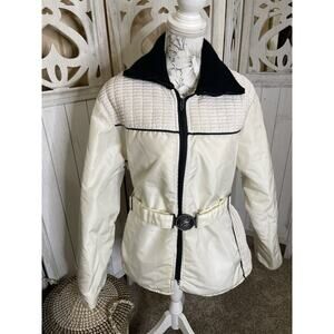 Vintage Arctic Cat Arcticwear Snowmobile White Jacket & Belt Size Large USA